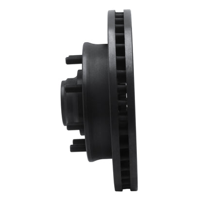 R1 Concepts R1 01-02 Chevrolet Express 3500 Front Left Drilled & Slotted Black Brake Rotor