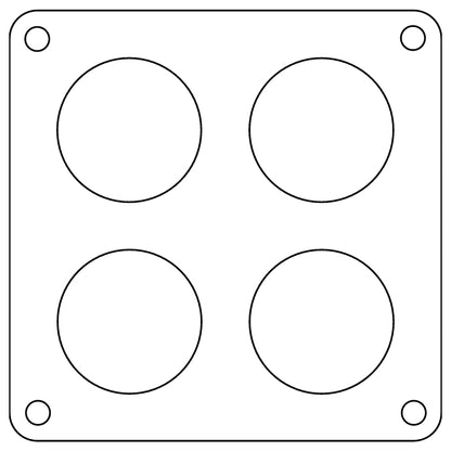 Cometic Gasket Cometic Holley 4500 Dominator .047in Fiber Carburetor Gasket - 1.75in Holes - 4-Hole