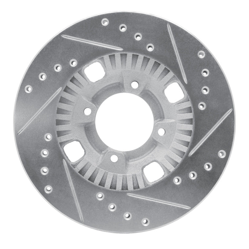 R1 Concepts R1 83-89 Isuzu Impulse Front Left Drilled & Slotted Silver Brake Rotor