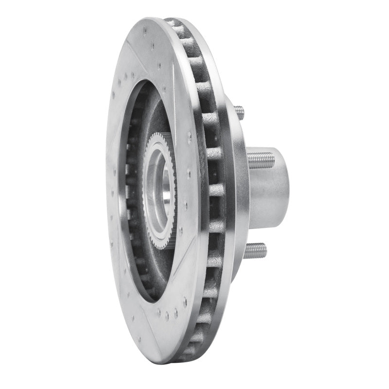 R1 Concepts R1 91-03 Chevrolet S10 Blazer Front Left Drilled & Slotted Silver Brake Rotor