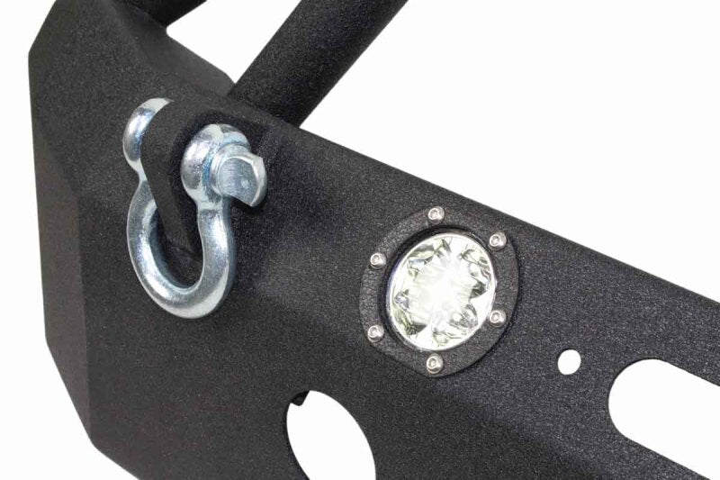 Fishbone Offroad 07-18 Jeep Wrangler Front Winch Bumper W/LEDs Full Width - Blk Textured Powdercoat
