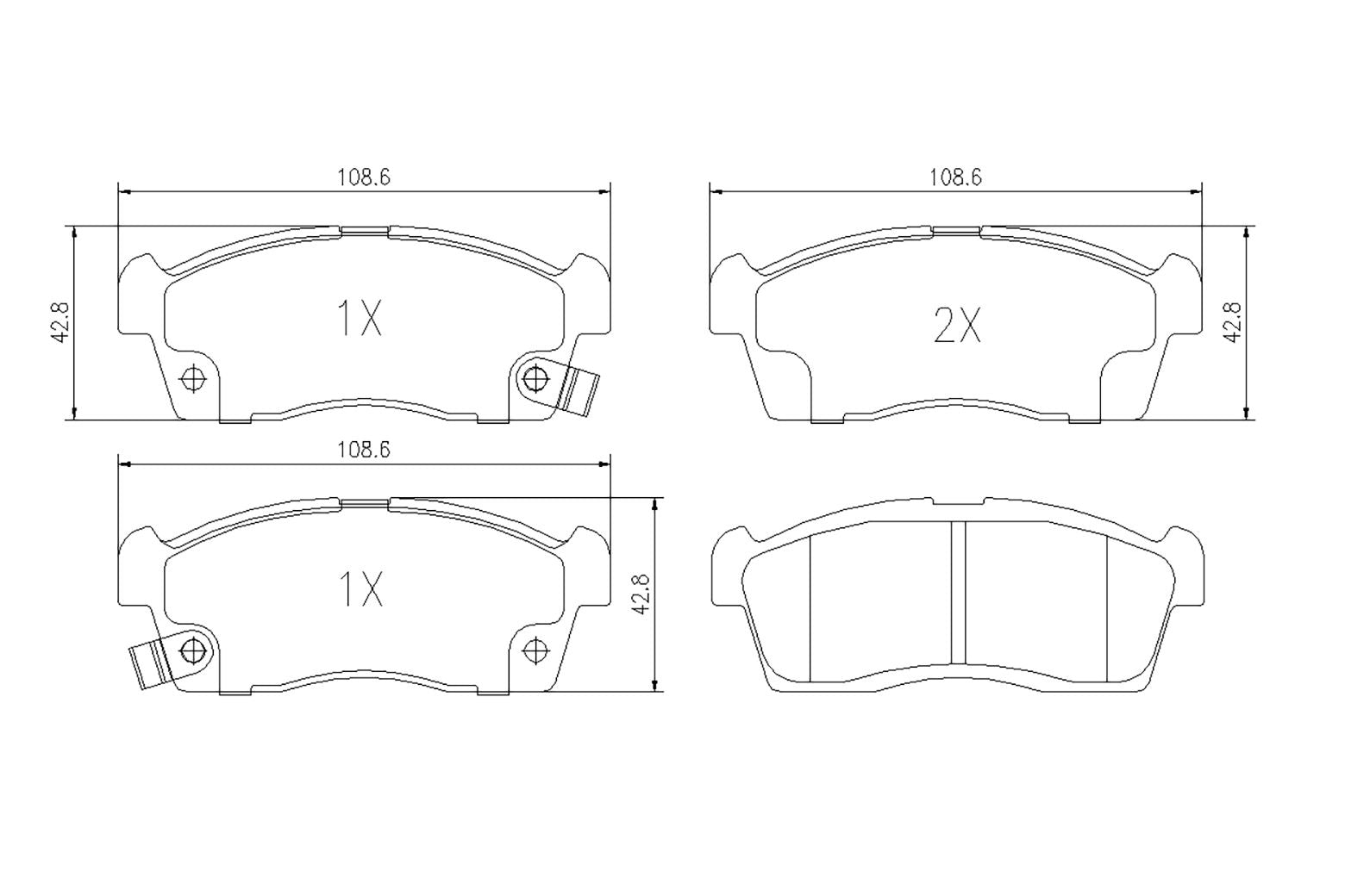 BOGAP S8210100 Brake Pad Set, Disc Brake | ML Performance Car Parts