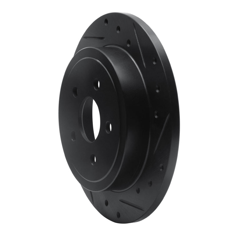 R1 Concepts R1 88-95 Chrysler New Yorker Rear Right Drilled & Slotted Black Brake Rotor