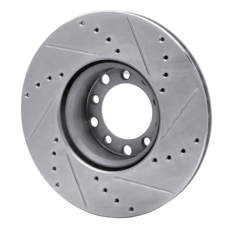 R1 Concepts R1 79-85 Mercedes-Benz 380SL Front Left Drilled & Slotted Silver Brake Rotor