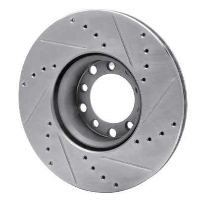 R1 Concepts R1 79-85 Mercedes-Benz 380SL Front Left Drilled & Slotted Silver Brake Rotor