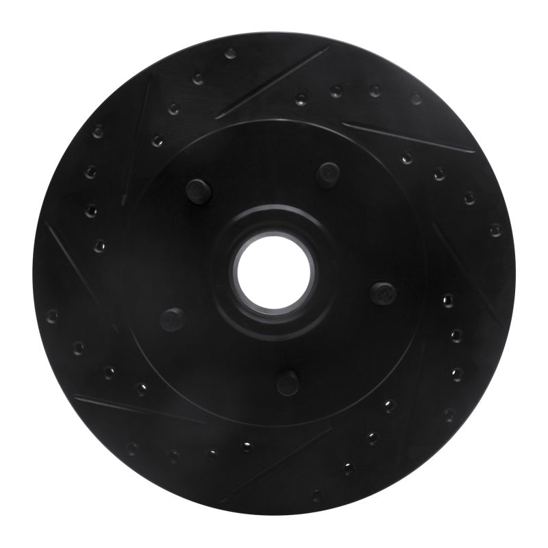 R1 Concepts R1 69-96 Buick Riviera Front Left Drilled & Slotted Black Brake Rotor