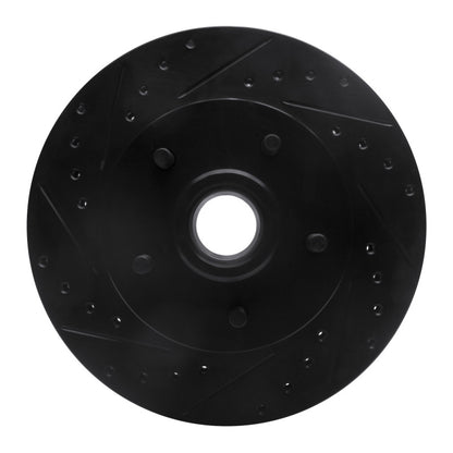 R1 Concepts R1 69-96 Buick Riviera Front Left Drilled & Slotted Black Brake Rotor