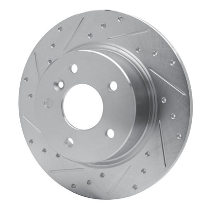 R1 Concepts R1 94-04 Land Rover Range Rover Rear Left Drilled & Slotted Silver Brake Rotor