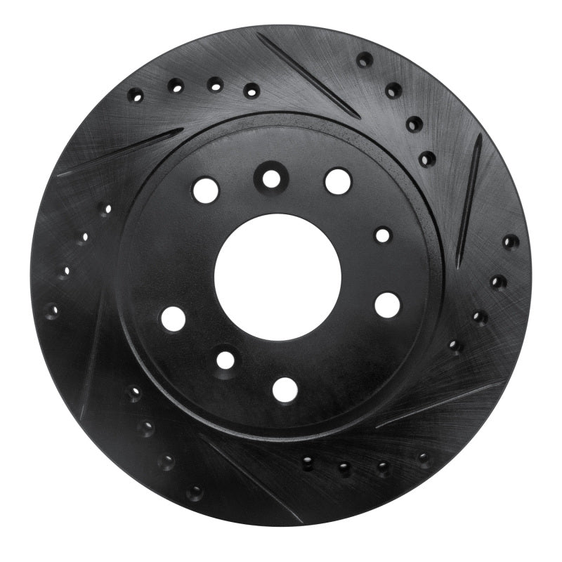 R1 Concepts R1 88-92 Ford Probe Front Right Drilled & Slotted Black Brake Rotor