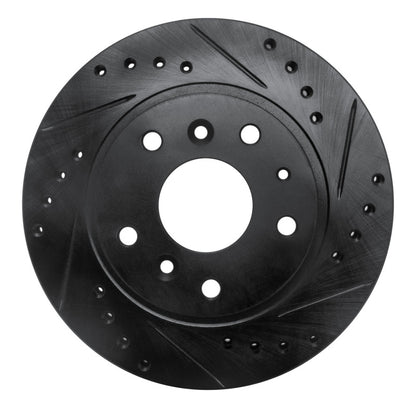 R1 Concepts R1 88-92 Ford Probe Front Right Drilled & Slotted Black Brake Rotor