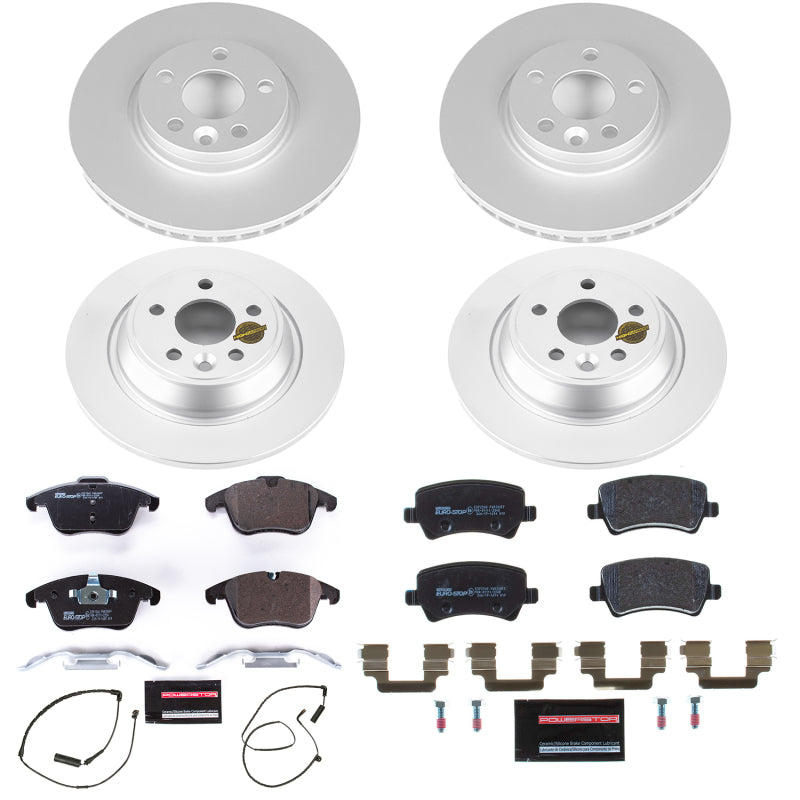 PowerStop Power Stop 12-15 Land Rover Range Rover Evoque Front & Rear Eurostop Brake Kit