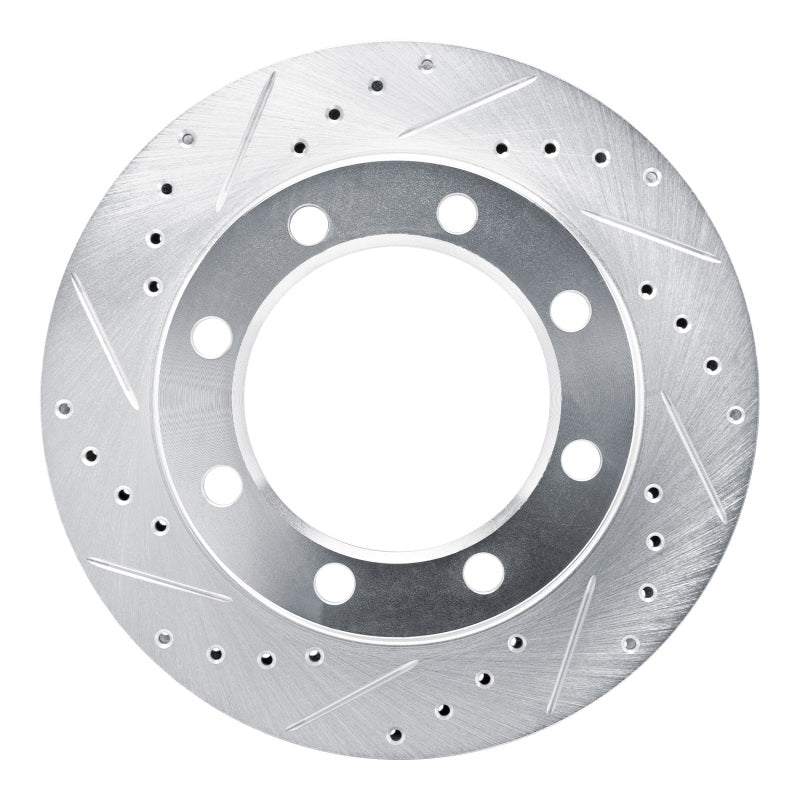R1 Concepts R1 77-79 Ford F-250 4WD (Excl Super Duty) Front Left Drilled & Slotted Silver Brake Rotor
