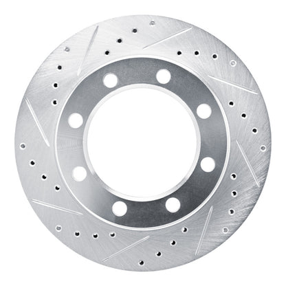 R1 Concepts R1 77-79 Ford F-250 4WD (Excl Super Duty) Front Left Drilled & Slotted Silver Brake Rotor