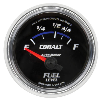 Autometer Cobalt Gauge Fuel Level 2 1/16in 16e To 158f Elec Cobalt