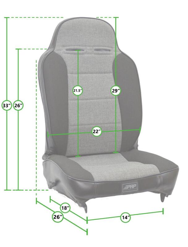 PRP Seats PRP Enduro Low Back Reclining Suspension Seat (Passenger Side)
