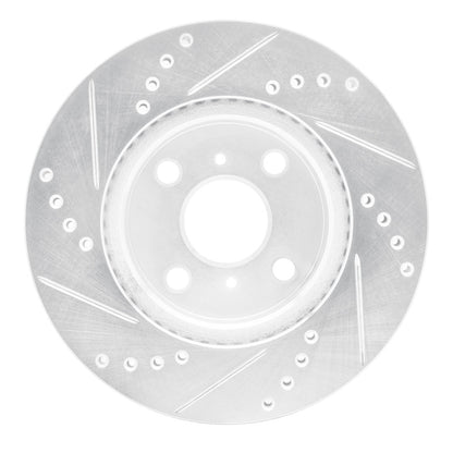 R1 Concepts R1 12-15 Scion IQ Front Right Drilled & Slotted Silver Brake Rotor