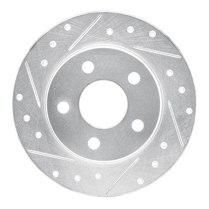 R1 Concepts R1 93-05 Ford Taurus SHO Rear Left Drilled & Slotted Silver Brake Rotor