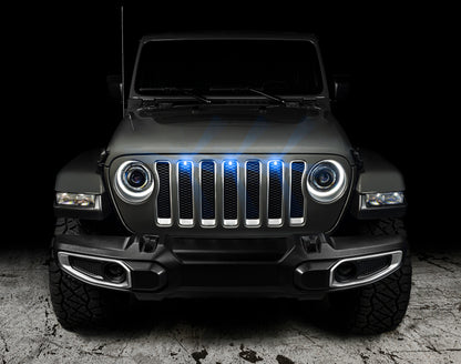 ORACLE Lighting Oracle Pre-Runner Style LED Grille Kit for Jeep Wrangler JL - Blue