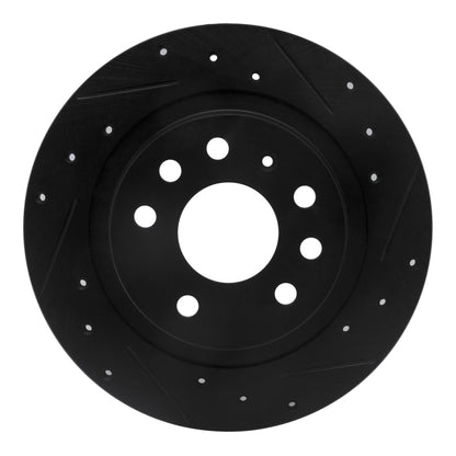 R1 Concepts R1 03-11 Cadillac BLS (Mexico) Rear Right Drilled & Slotted Black Brake Rotor