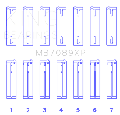 King Engine Bearings Volkswagen Vr6 2.8L (Size +0.50mm) Main Bearing Set