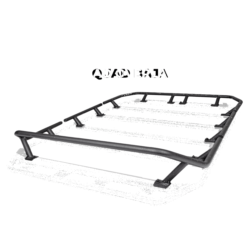 Go Rhino SRM300 Tri-Rail Kit (For 80x40in. Rack) - Tex. Blk (Rails ONLY - Req. Platform)