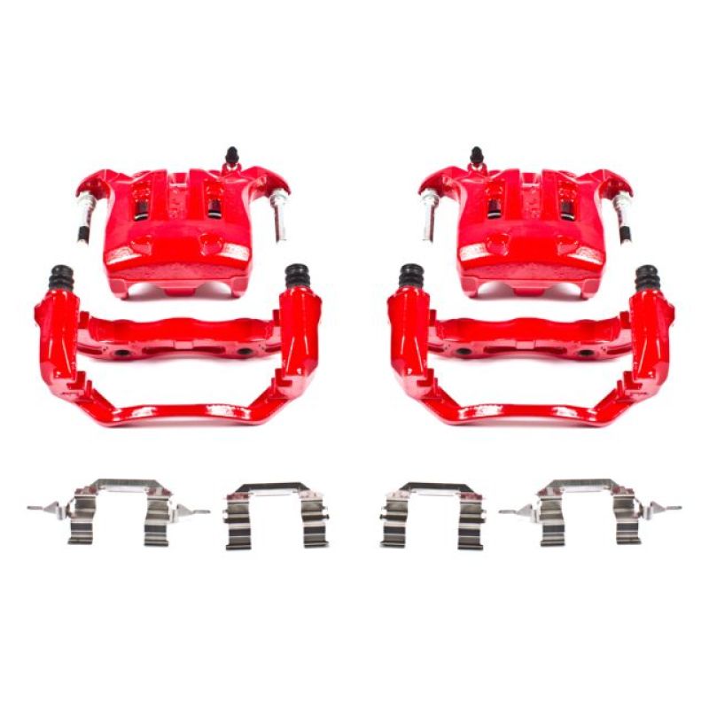 PowerStop Power Stop 03-04 Infiniti M45 Front Red Calipers w/Brackets - Pair