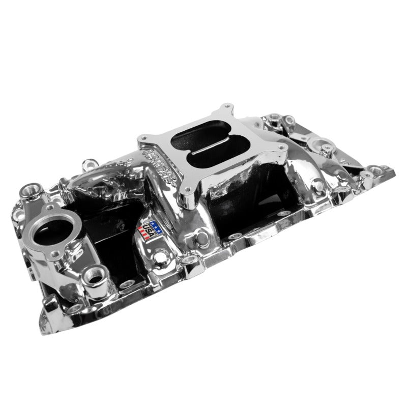 Edelbrock RPM Air-Gap Intake Manifold for Big-Block Chevy Oval Port - Chrome Plasma Finish