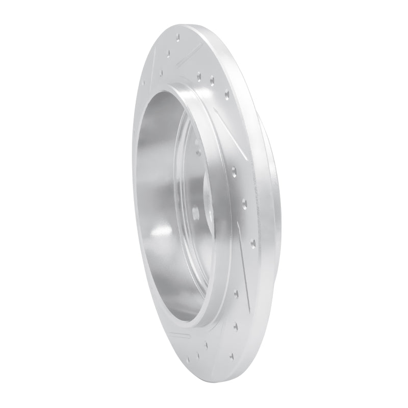 R1 Concepts R1 04-15 Infiniti QX56 Rear Right Drilled & Slotted Silver Brake Rotor