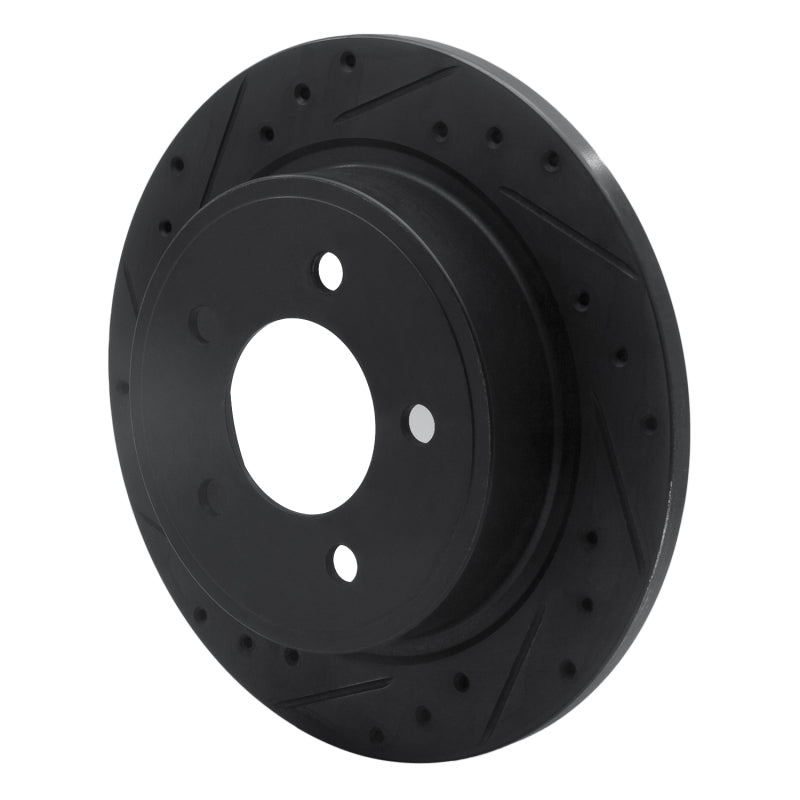R1 Concepts R1 04-08 Chrysler Pacifica Rear Left Drilled & Slotted Black Brake Rotor