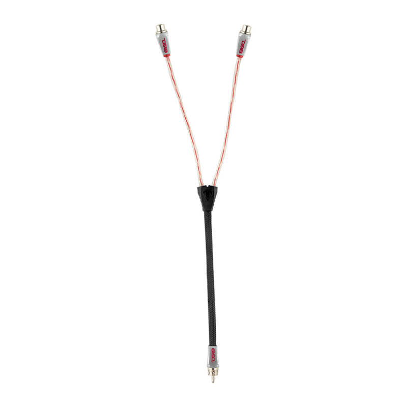 DS18 Level 3 RCA Wire Y Connector 1 Male to 2 Female Red
