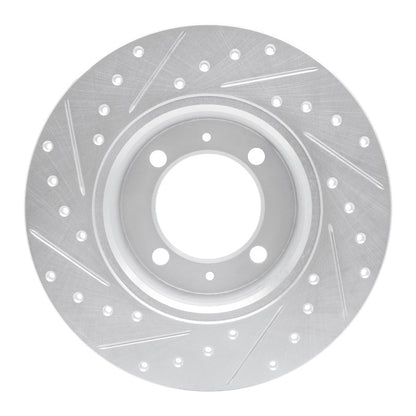 R1 Concepts R1 1981-1987 Saab 900 Front Right Drilled & Slotted Silver Brake Rotor