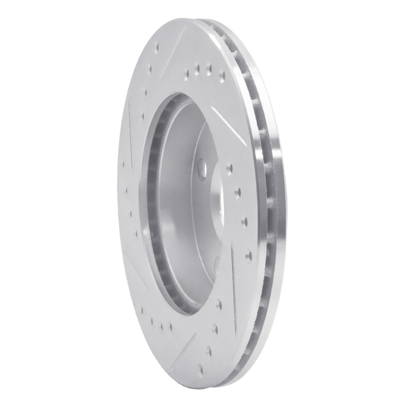 R1 Concepts R1 99-05 Toyota Echo Front Right Drilled & Slotted Silver Brake Rotor