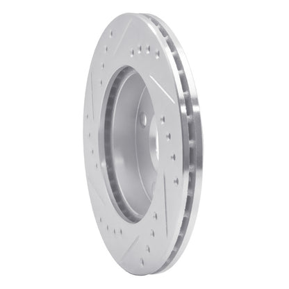 R1 Concepts R1 99-05 Toyota Echo Front Right Drilled & Slotted Silver Brake Rotor