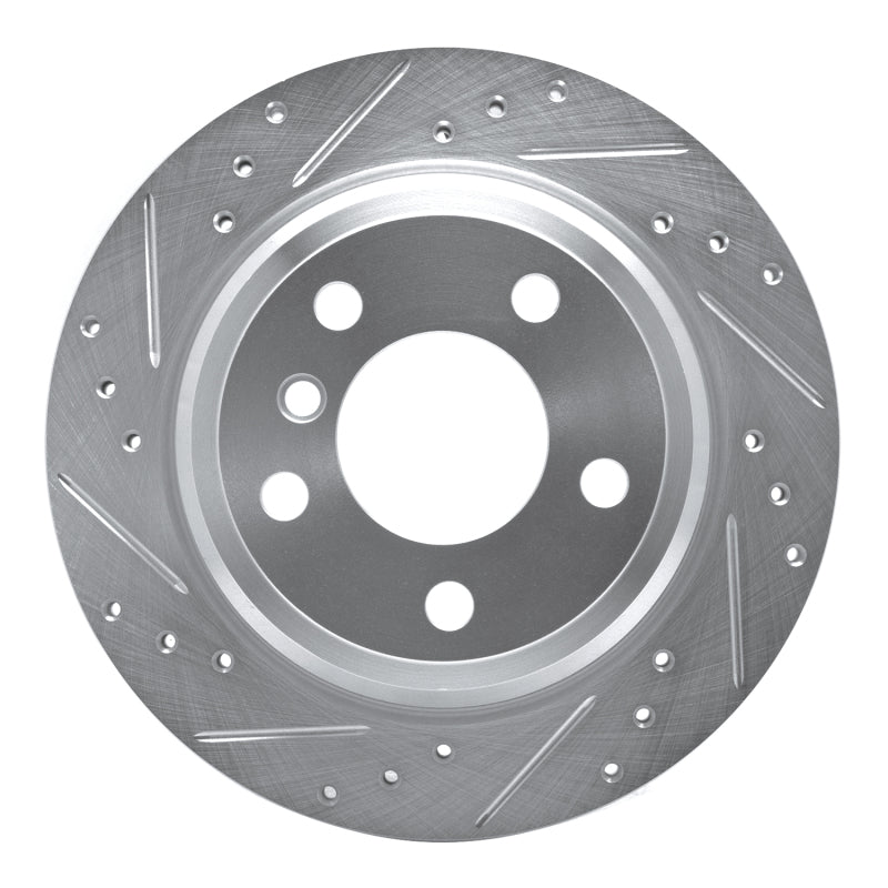R1 Concepts R1 06-20 BMW 430I Gran Coupe Rear Left Drilled & Slotted Silver Brake Rotor