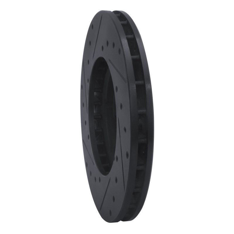 R1 Concepts R1 87-88 Toyota Pickup Front Right Drilled & Slotted Black Brake Rotor