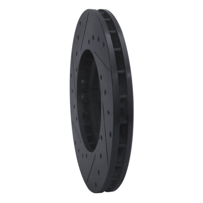 R1 Concepts R1 87-88 Toyota Pickup Front Right Drilled & Slotted Black Brake Rotor