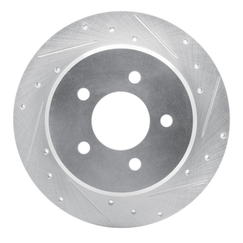R1 Concepts R1 97-07 Chrysler Town & Country Rear Right Drilled & Slotted Silver Brake Rotor