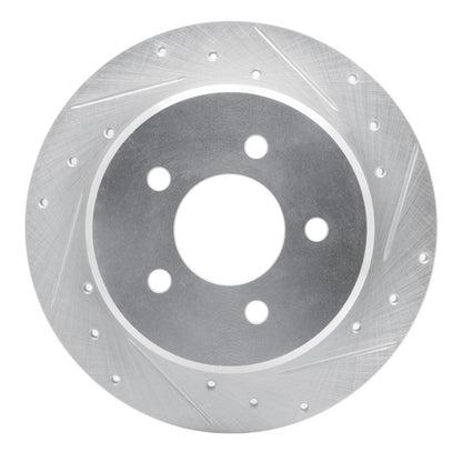 R1 Concepts R1 97-07 Chrysler Town & Country Rear Right Drilled & Slotted Silver Brake Rotor