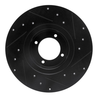 R1 Concepts R1 62-80 MG MGB Front Left Drilled & Slotted Black Brake Rotor