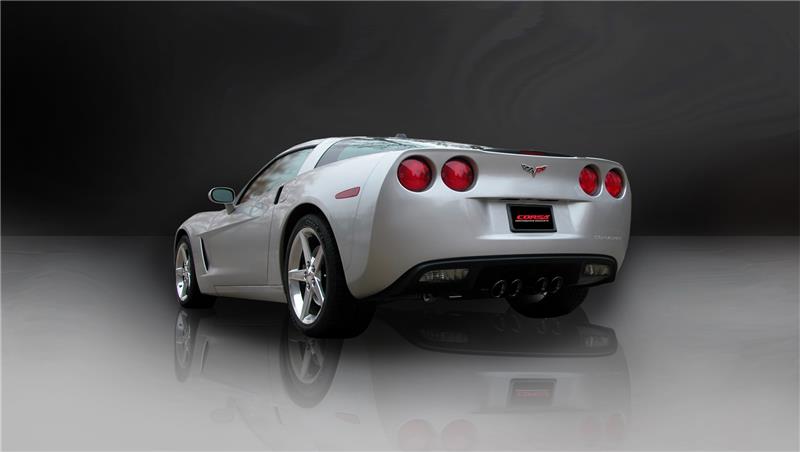 CORSA Performance Corsa 2005-2007 Chevrolet Corvette C6 6.0L V8 Black Sport Axle-Back Exhaust