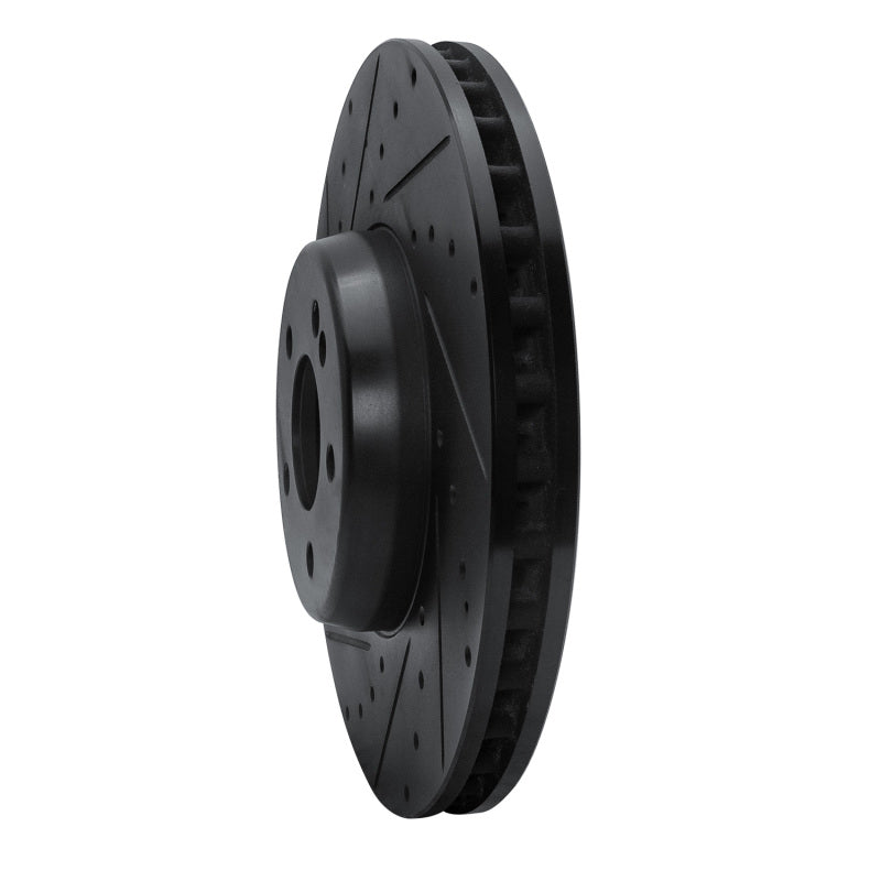 R1 Concepts R1 15-23 Mercedes-Benz E300 Front Left Drilled & Slotted Black Brake Rotor