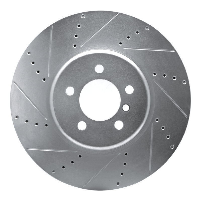R1 Concepts R1 13-20 BMW 340I Front Left Drilled & Slotted Silver Brake Rotor