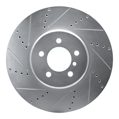 R1 Concepts R1 13-20 BMW 340I Front Left Drilled & Slotted Silver Brake Rotor