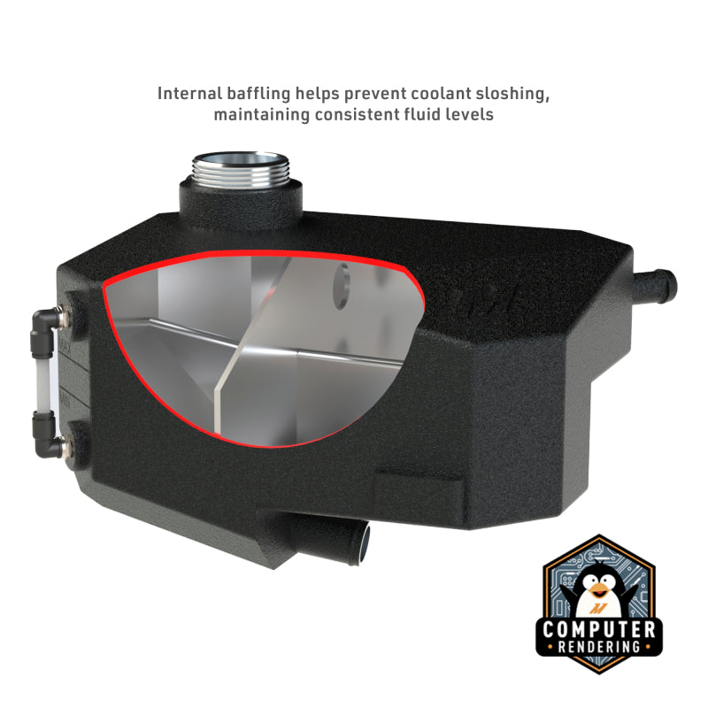 Mishimoto 2013+ Ford Focus ST/2016+ Focus RS Aluminum Expansion Tank - Wrinkle Red
