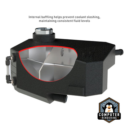 Mishimoto 2013+ Ford Focus ST/2016+ Focus RS Aluminum Expansion Tank - Wrinkle Red
