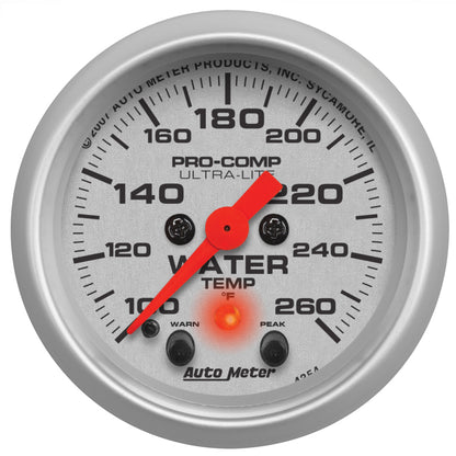 Autometer Ultra-Lite 2-1/16in Digital Stepper Motor 260 Degree F Water Temp Gauge
