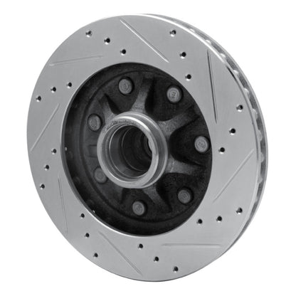 R1 Concepts R1 97-02 Ford F-150 RWD Front Left Drilled & Slotted Silver Brake Rotor
