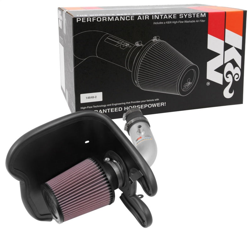 K&N Engineering K&N 17-18 Chevy Cruze 1.4L Turbo Silver Typhoon Short Ram Intake