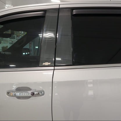 Putco 19-20 Chevy Silv Dbl/Crew Cab - Bow Tie Etching (Black Platinum) Black Platinum Pillar Posts