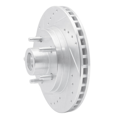 R1 Concepts R1 84-87 Lincoln Mark VII Front Left Drilled & Slotted Silver Brake Rotor